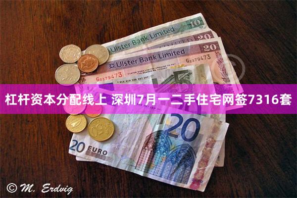 杠杆资本分配线上 深圳7月一二手住宅网签7316套