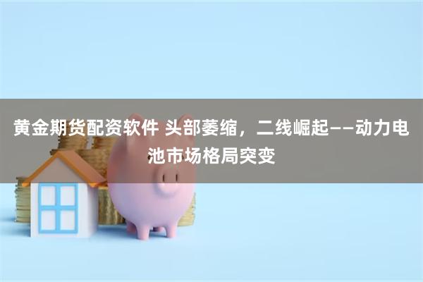 黄金期货配资软件 头部萎缩，二线崛起——动力电池市场格局突变
