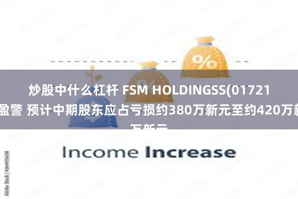 炒股中什么杠杆 FSM HOLDINGSS(01721)发盈警 预计中期股东应占亏损约380万新元至约420万新元
