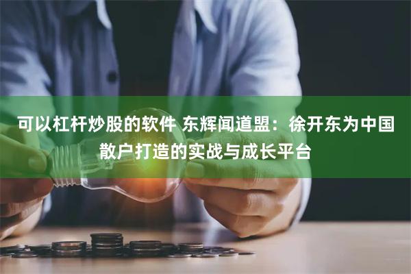 可以杠杆炒股的软件 东辉闻道盟：徐开东为中国散户打造的实战与成长平台
